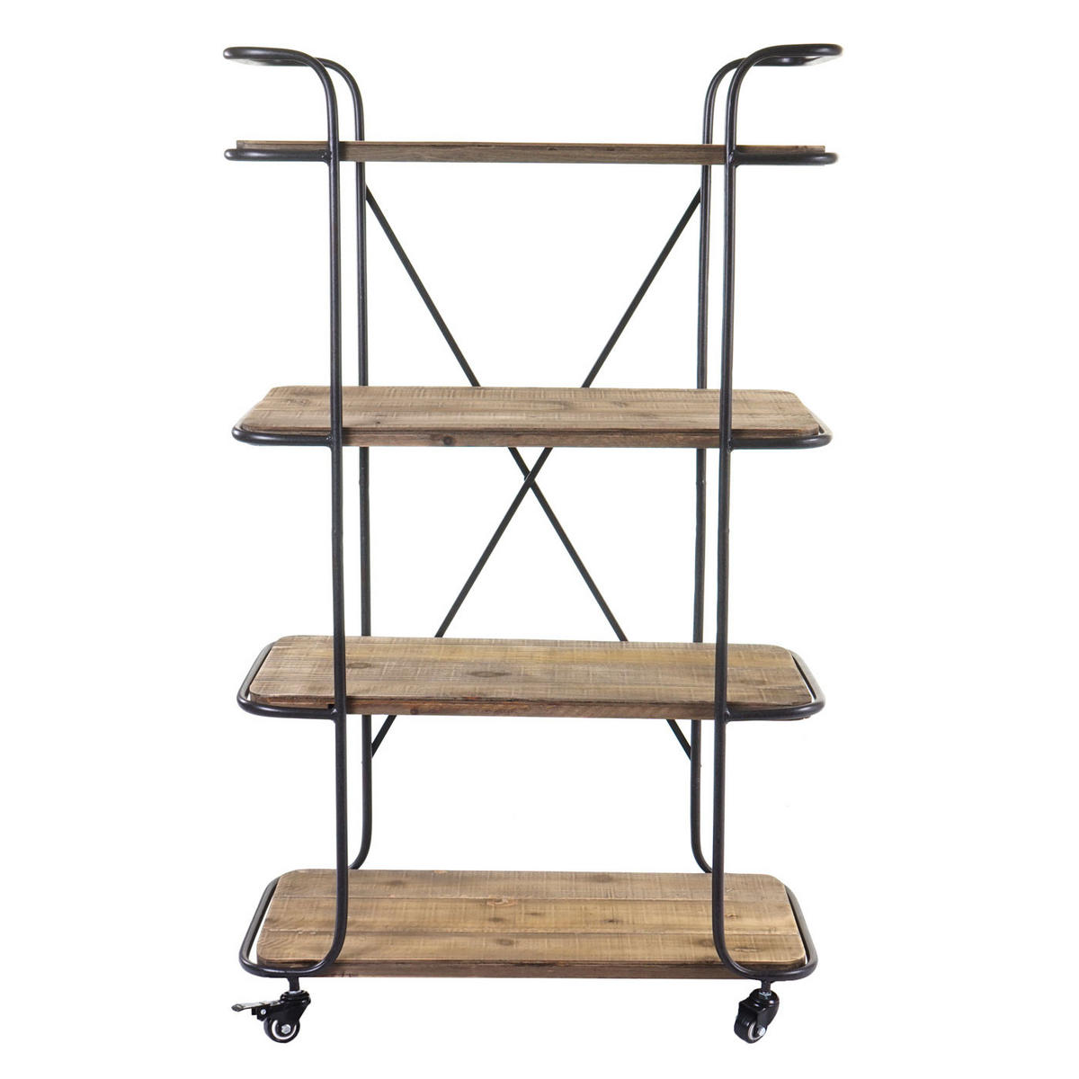 ROLLREGAL Schwarz, Braun - Schwarz/Braun, Holz (67/116/34cm) - MCW