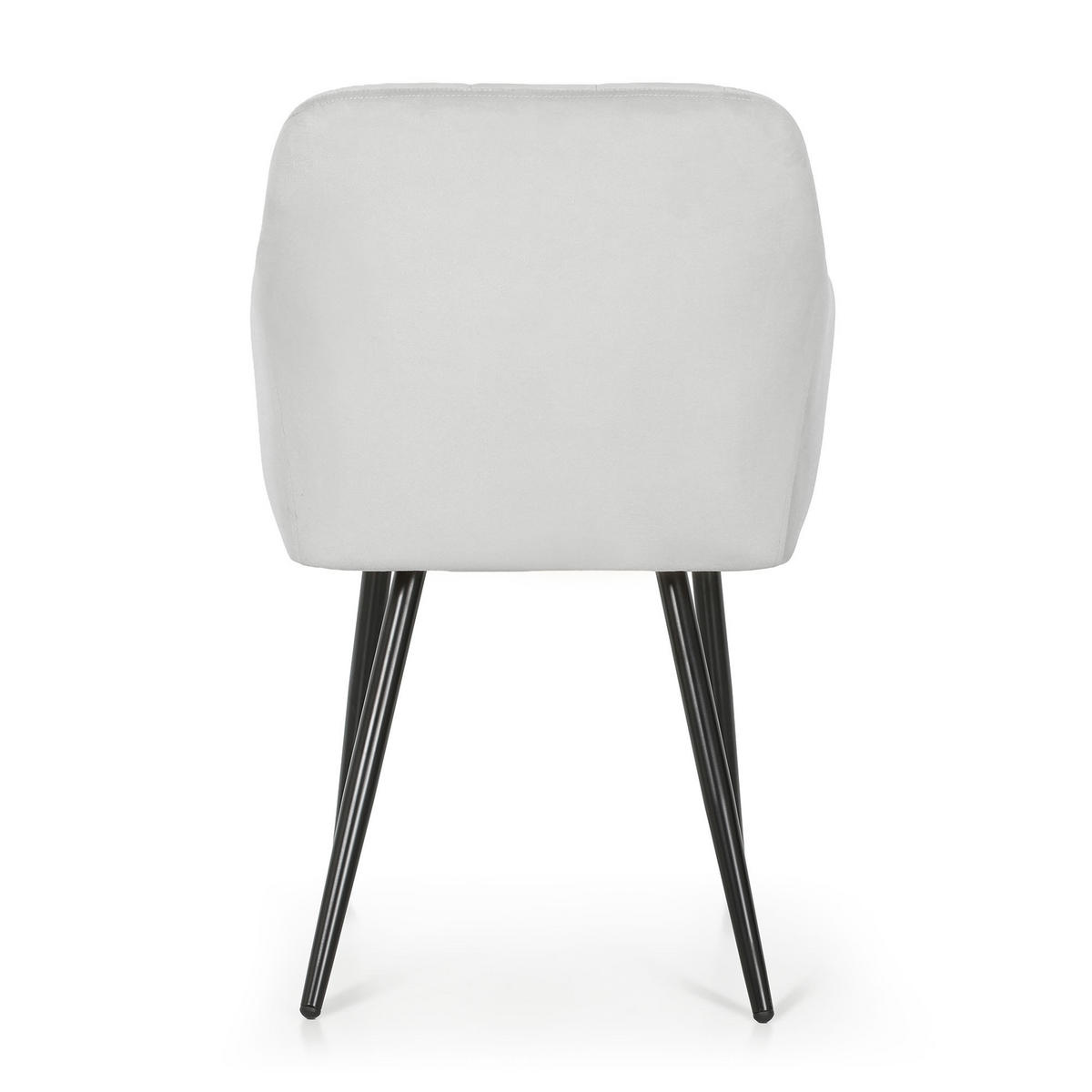 POLSTERSTUHL 4er Set, Metallbeine Grau 54/82/58 - Grau, Textil (54/82/58cm) - RAUMHIRSCH FURNITURE