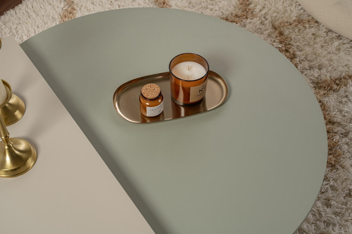 COUCHTISCH (2er-Set) orion 35/90/90 cm - Grün, Holzwerkstoff (90/90/35cm) - Calicosy