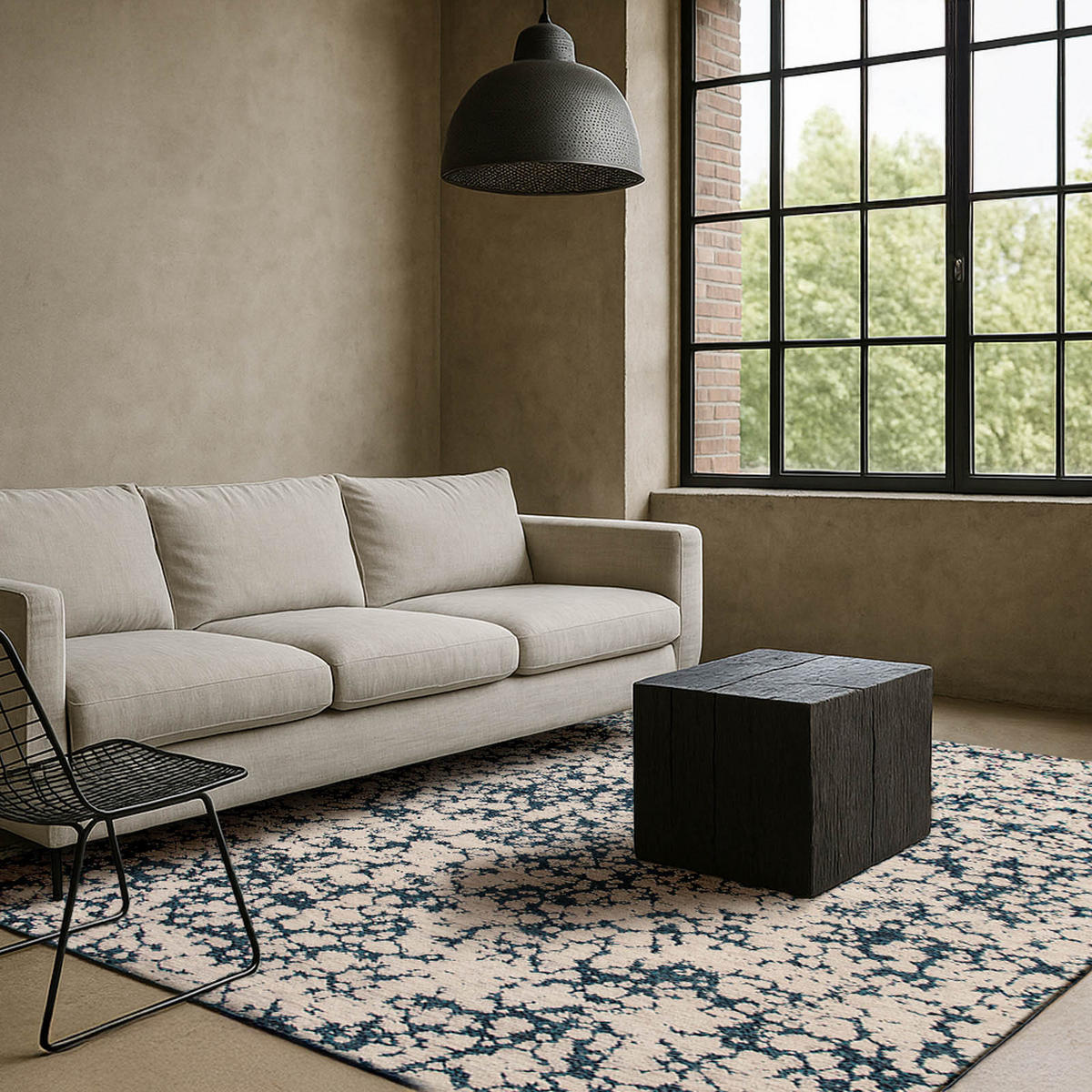 TEPPICH Skipper Blue Lola&Moi 200/280 cm - Weiß, Kunststoff/Textil (200/280cm) - Lola&Moi