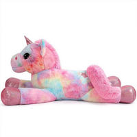 PLÜSCHTIER Einhorn 110 cm Rosa Regenbogen - Multicolor, Textil (40/110cm)