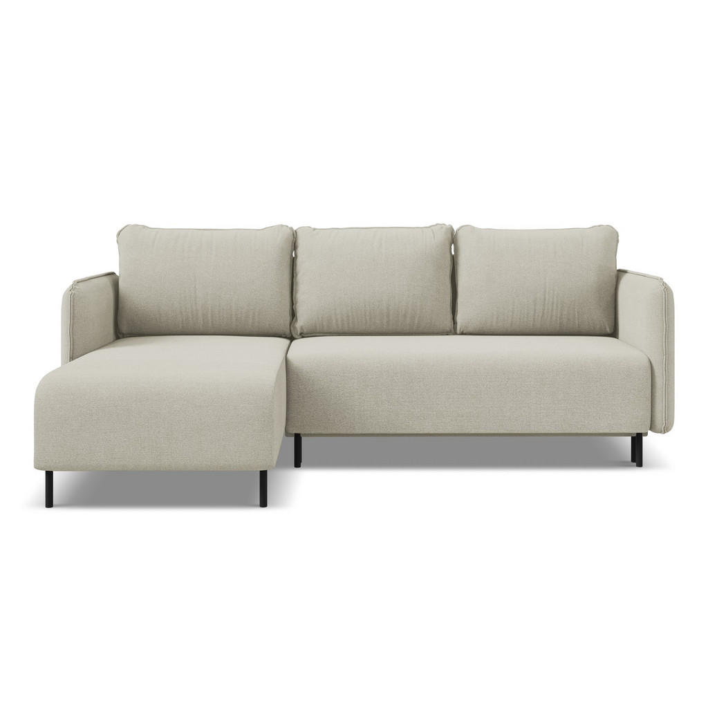 Thumbnail - Makamii Ecksofa, Creme, Textil, 3-Sitzer, Füllung: Schaumstoff, L-Form, Ottomane links, 236x162 cm, Made in EU, Wohnzimm...
