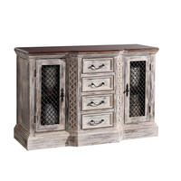 SIDEBOARD Mango / Akazie 135x50x90 weiß gewachst CASTLE-ANTIK #40 - Weiß, Holz (135/90/50cm) - Massivmoebel24