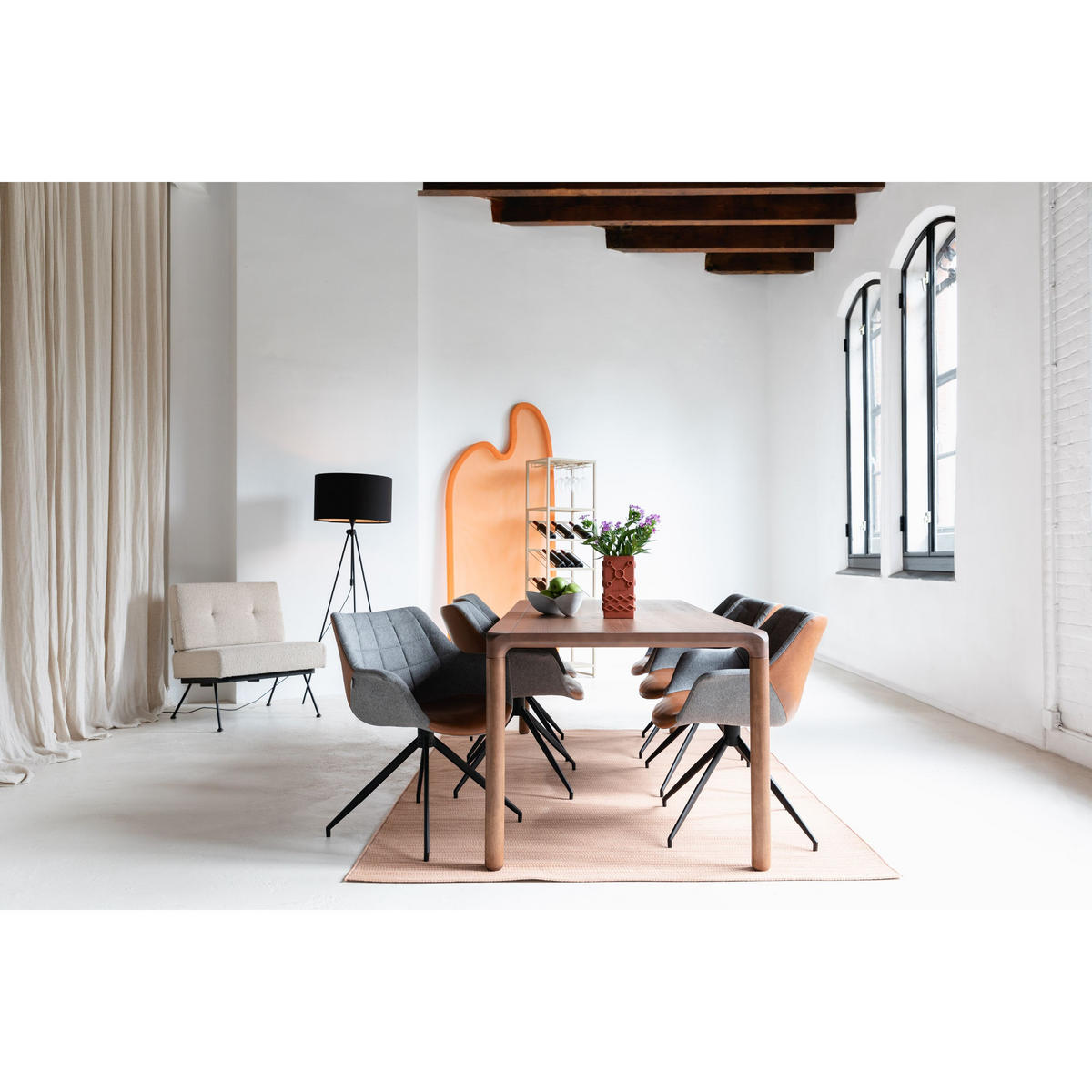 ESSTISCH Storm 220x90 cm Braun - Braun, Holzwerkstoff (220/90/75cm) - Zuiver