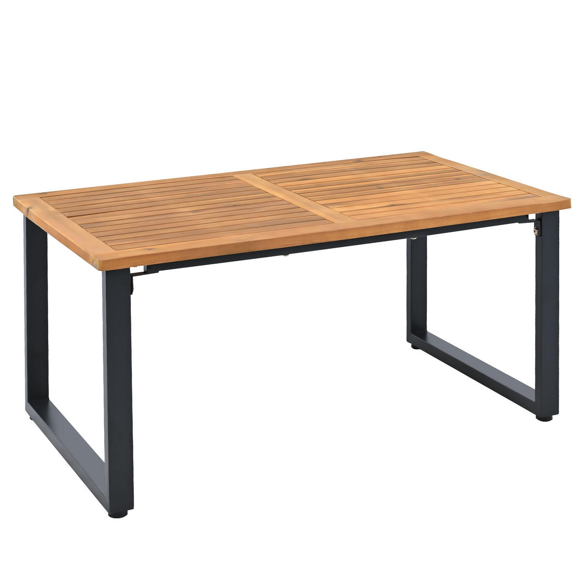 GARTENMÖBEL-SET Sofa Sessel Tisch Akazie Stahl Beige - Beige, Textil - FLIEKS