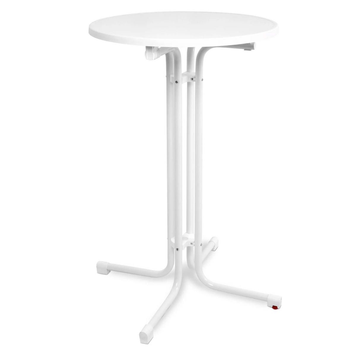 STEHTISCH Bellini - Weiß, Metall (60/60/110cm) - Beautissu 