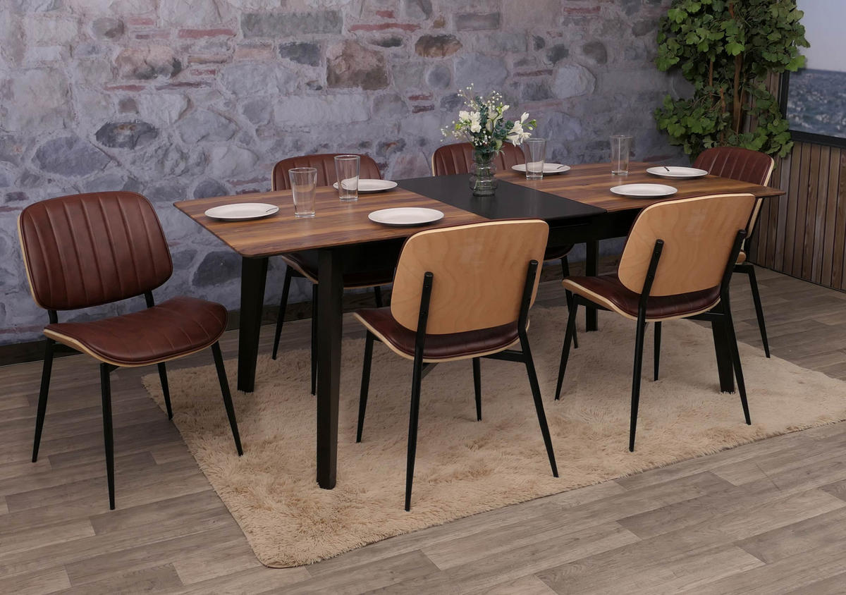 JEDÁLENSKÁ stolička Béžová, hnedá - hnedá/béžová, textil (49/83/52cm) - MCW