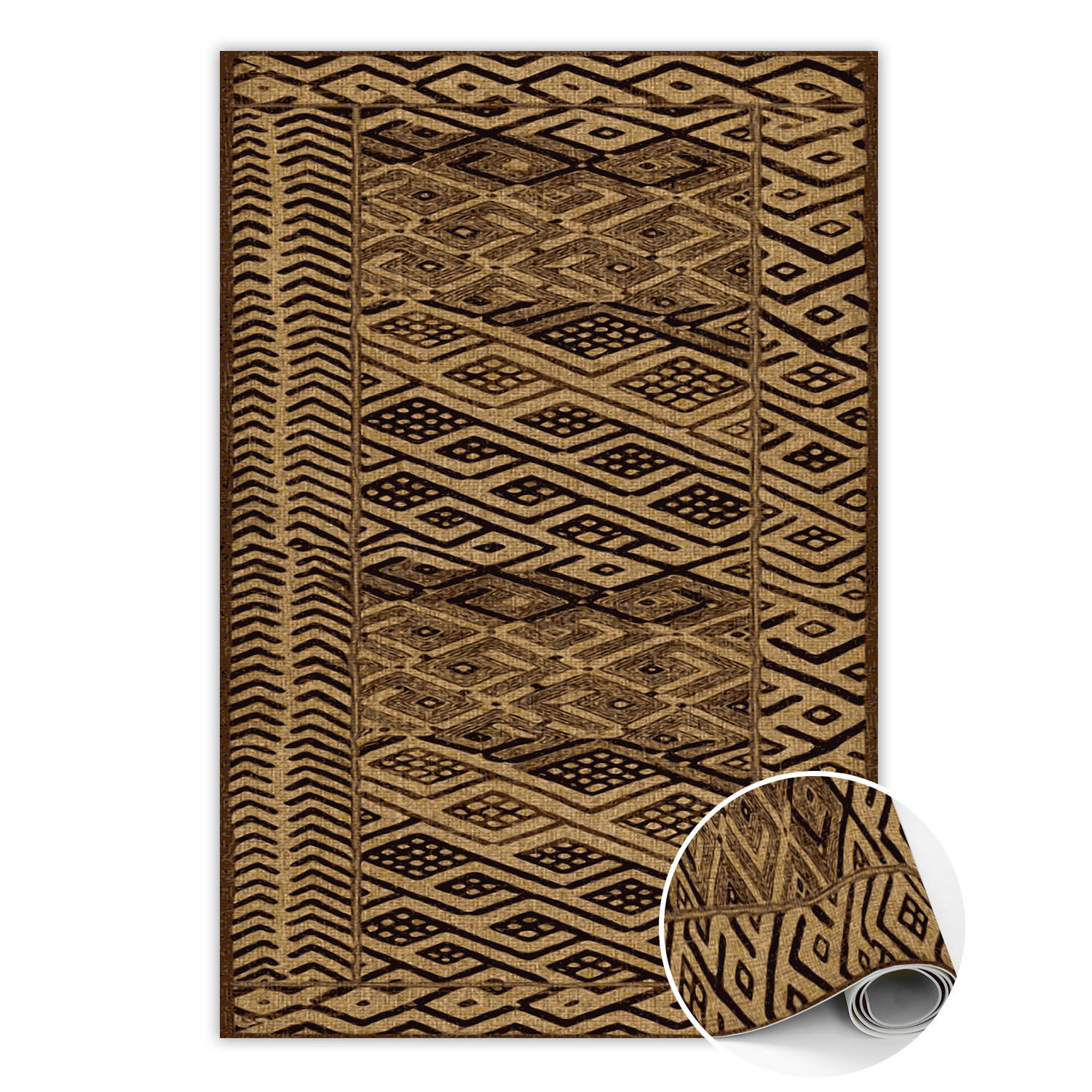 VINYL-TEPPICH 180x120 cm Braun - Braun, Kunststoff (120/1.6cm) - ArtPrintCave