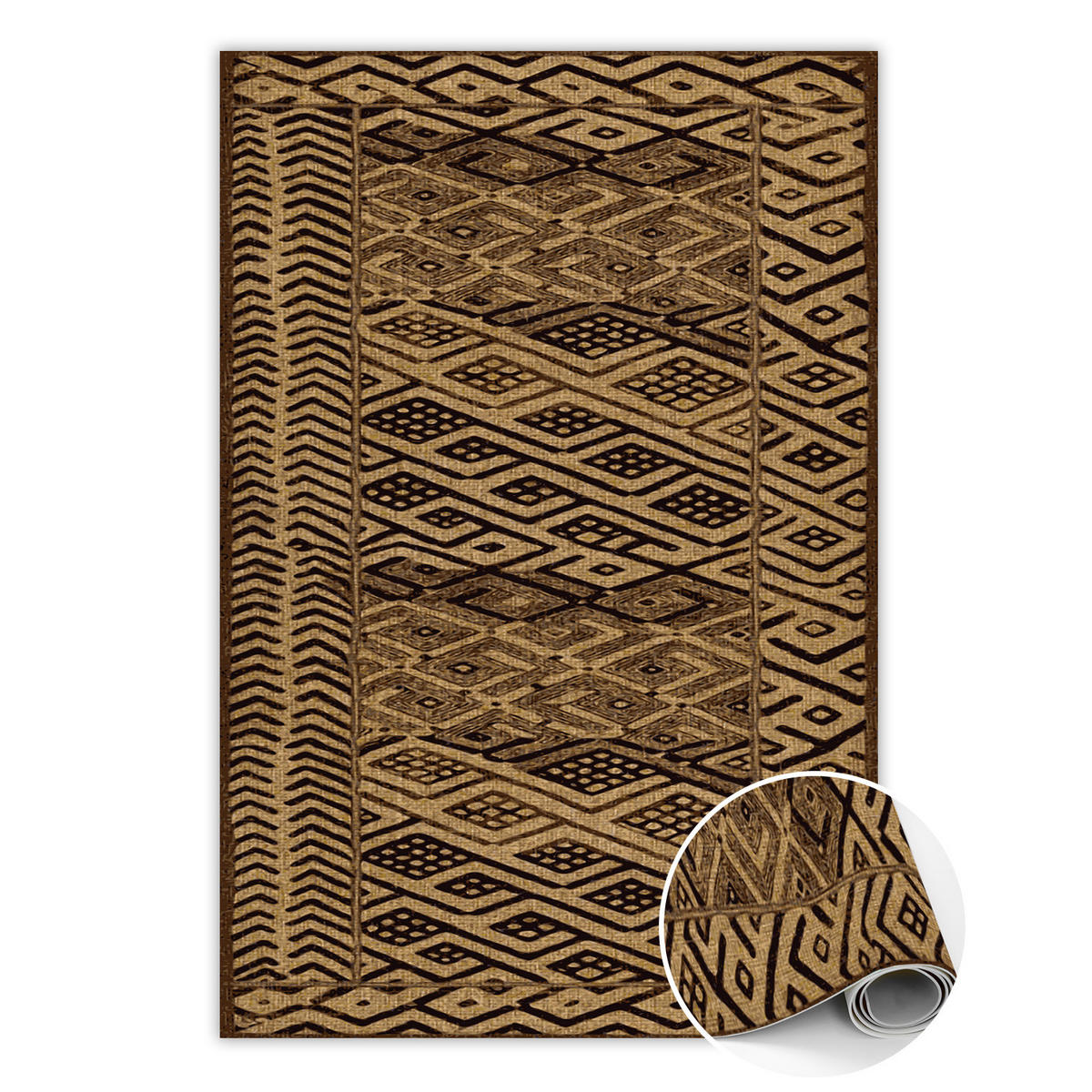 VINYL-TEPPICH 225x150 cm Braun - Braun, Kunststoff (150/1.6cm) - ArtPrintCave