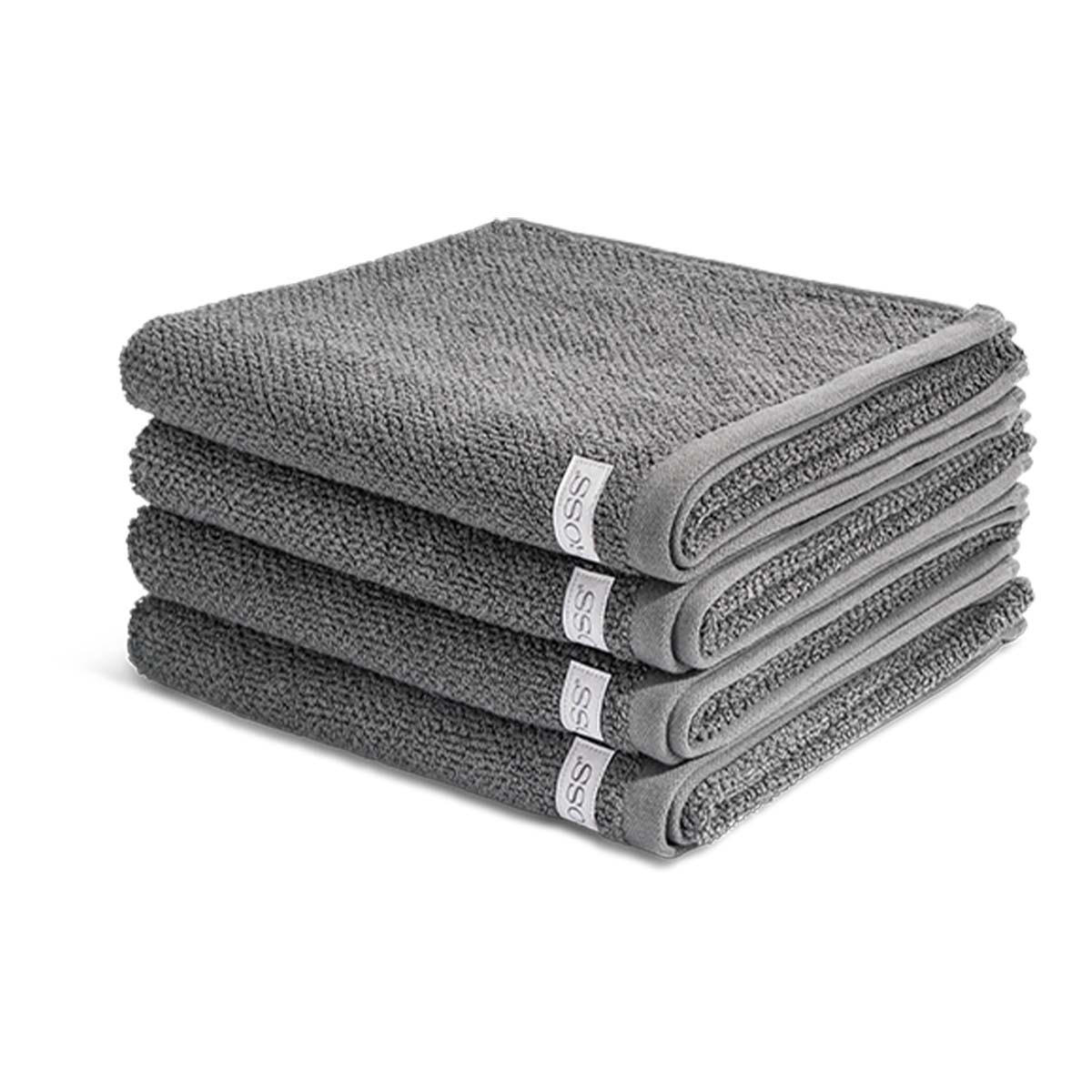HANDTUCH Selection 4er-Set - Dunkelgrau, Textil (50/100cm) - Ross