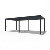 PERGOLA Terrassenüberdachung Superior Aluminium freistehend | 3,6 x 7,2 M | Lamellendach anthrazit - Anthrazit, Metall (720/255/360cm) - PergoLine