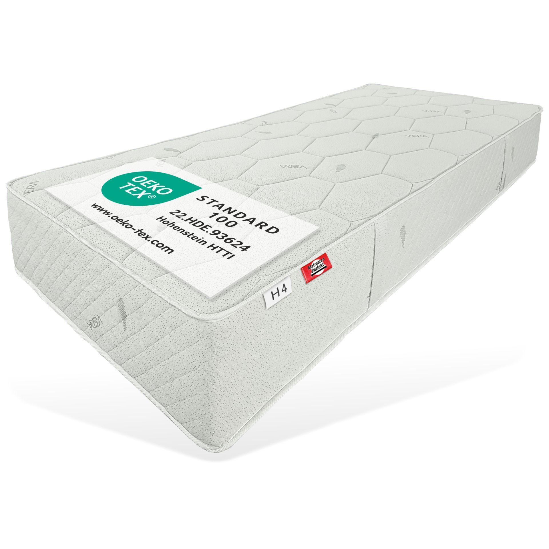 FEDERKERNMATRATZE Smaragd 140x200 cm 27 cm Hoch H4 - Weiß, Textil (140/200cm) - Matratzen Perfekt