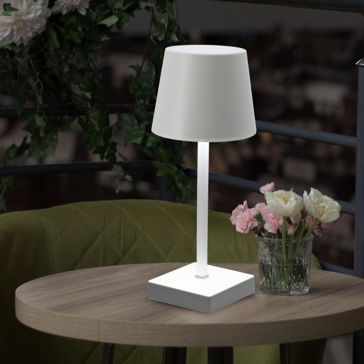 LED TISCHLEUCHTE Weiß Unifarben - Weiß, Metall (10.5/10.5/26cm) - Cepewa