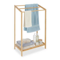 HANDTUCHSTÄNDER - Hellbraun, Holz (52.5/86/32cm) - Relaxdays