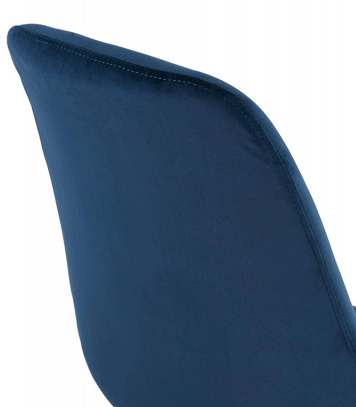 STUHL Stoffbezug Holzgestell mit Goldakzenten, Blau 48x56x83 cm - Blau/Schwarz, Holz/Buchenholz (48/83/56cm) - KADIMA DESIGN
