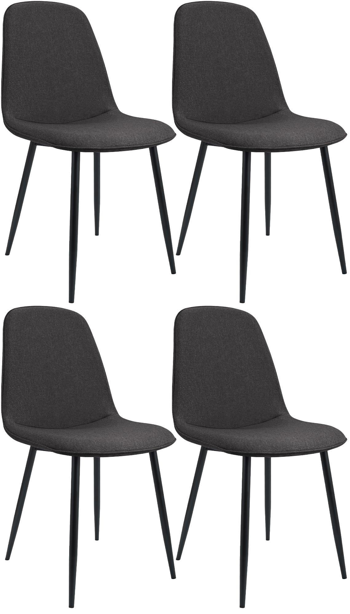 furnicato Esszimmerstuhl Dunkelgrau 45x88x54 cm