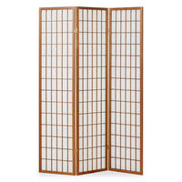 PARAVENT 3-tlg. 132/175 cm Braun Shoji - Braun, Holz (132/175/175cm) - Homestyle4u