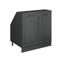 KUHINJSKI ORMAR ZA KOSINE KROVA R-Line Antracit u rustikalnom stilu 80 cm s 2 vrata, korpus ormara dubine 60 cm - antracit, drvni materijal (80/83.8/60cm) - Vicco