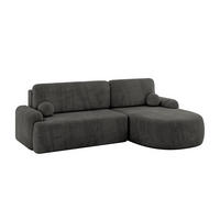 ECKSOFA mit Schlaffunktion und Bettkasten LIRA-L - 264x172x89 Dunkelgrau - Dunkelgrau, Holzwerkstoff/Textil (172/264cm) - ALTDECOR