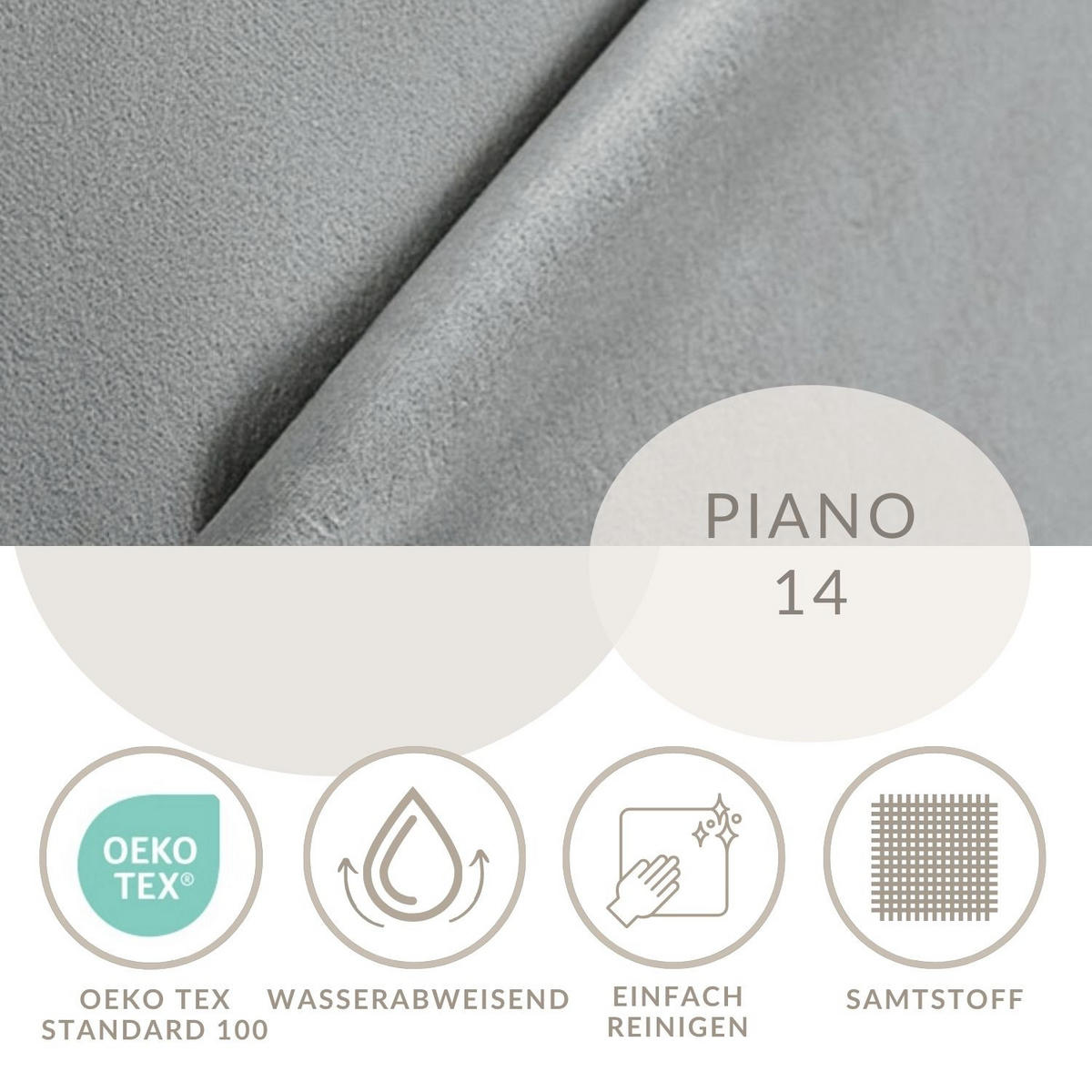BOXSPRINGBETT Casone Grau 160/200 cm mit Latex-Topper - Silberfarben/Grau, Holz/Holzwerkstoff (160/200cm) - Maison de Reve