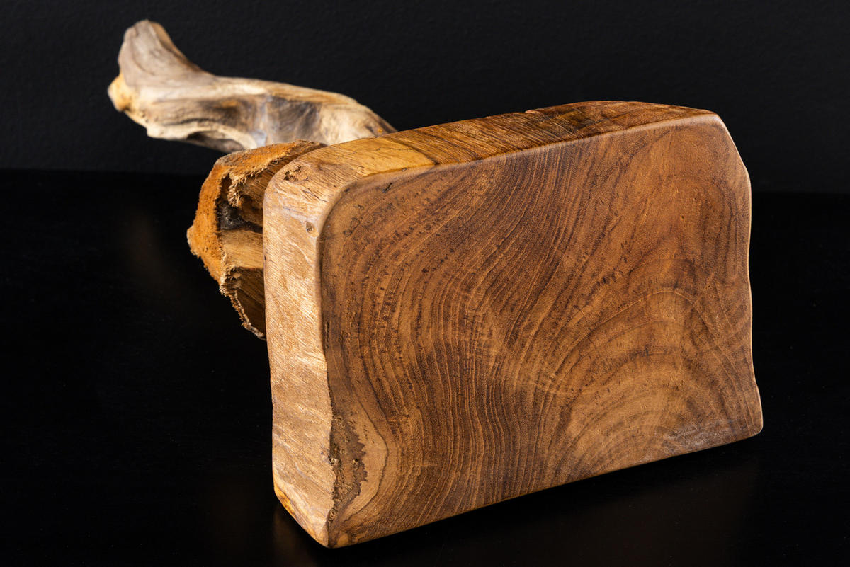DEKOFIGUR FLAME Teakholz Natur 40 cm - Braun, Holz (20/40/15cm) - riess-ambiente