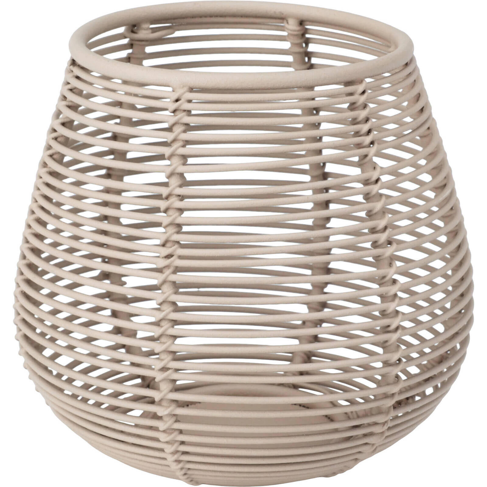 TEELICHTHALTER Beige - Beige, Metall (10cm)