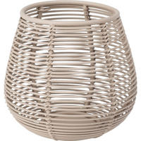 TEELICHTHALTER Beige - Beige, Metall (10cm)