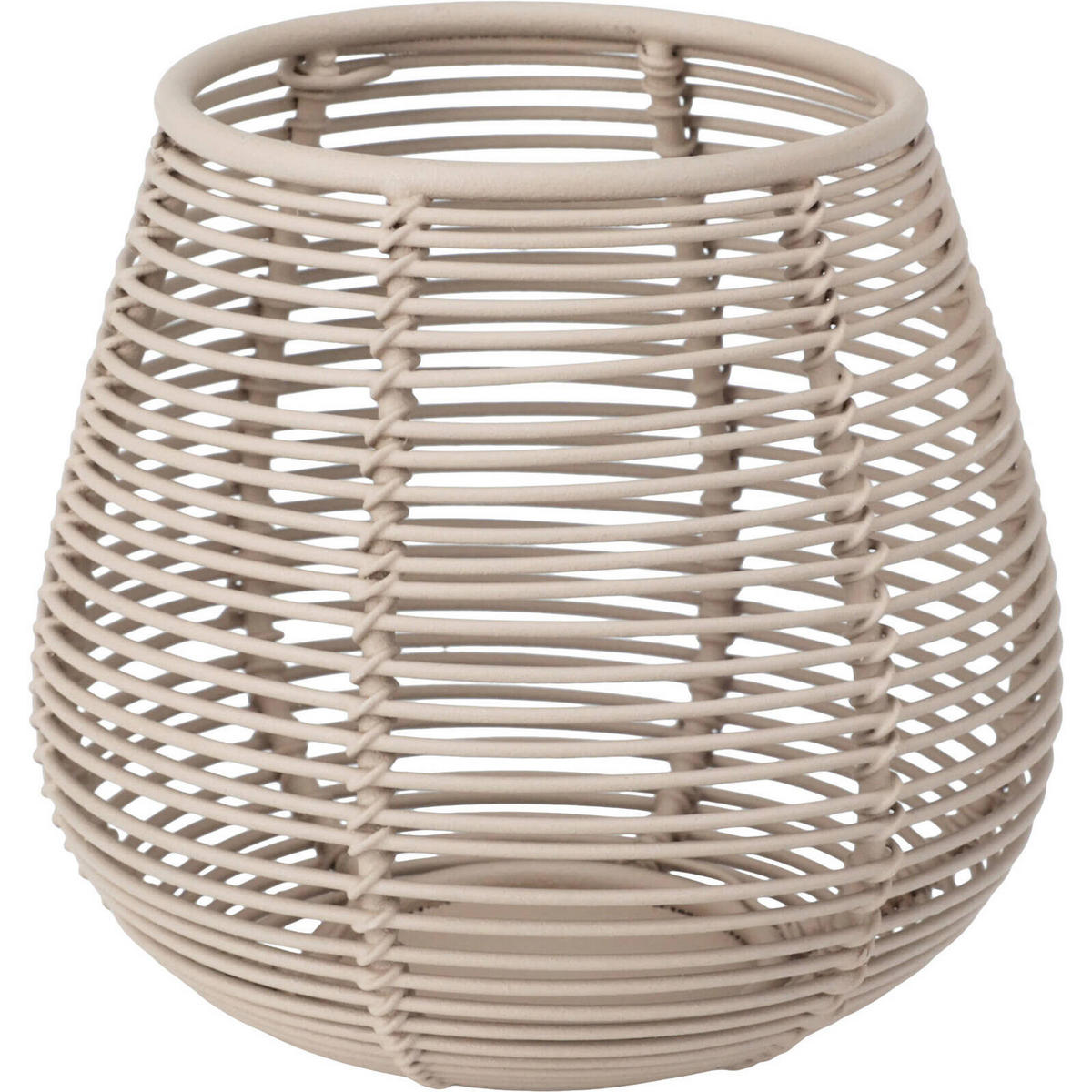 TEELICHTHALTER Beige - Beige, Metall (10cm)