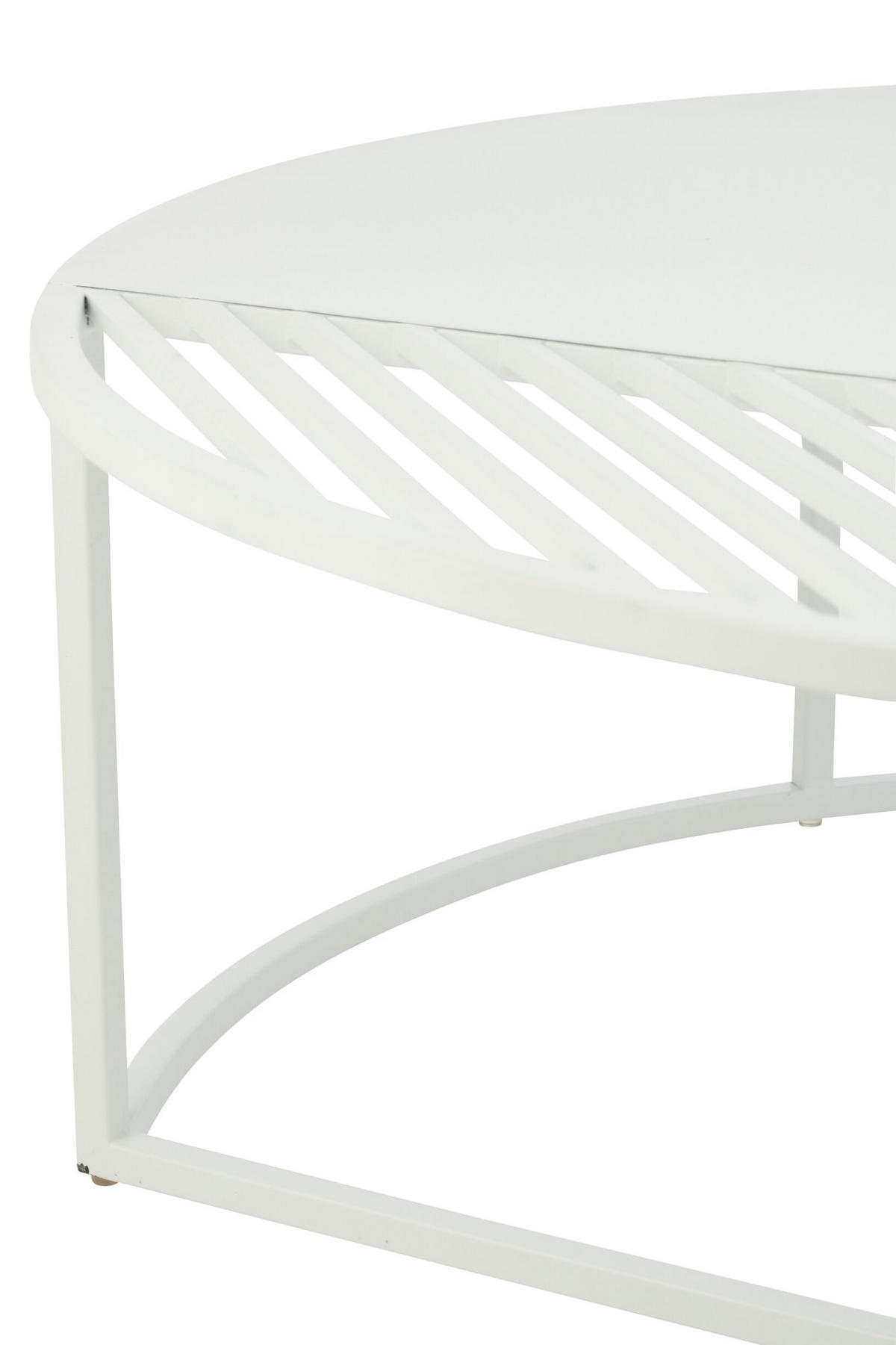 BEISTELLTISCH OUTDOOR RUND Weiß - Weiß, Metall (90/90/35cm) - J-Line