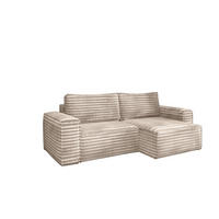 ECKSCHLAFSOFA Bohoo-Ecksofa mit Schlaffunktion stoff Velo Beige Rechts - Beige, Holz/Textil (248/140cm) - Kaiser Möbel