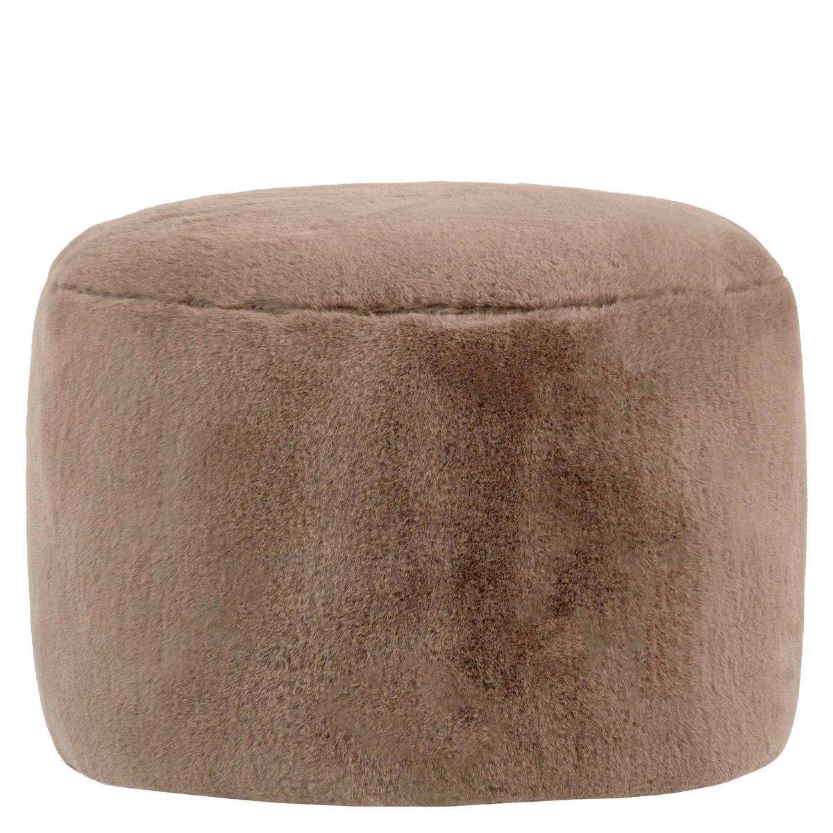 SITZPOUF Milano Kaninchenkunstfell - Mokka, Textil (55/35/55cm) - icon