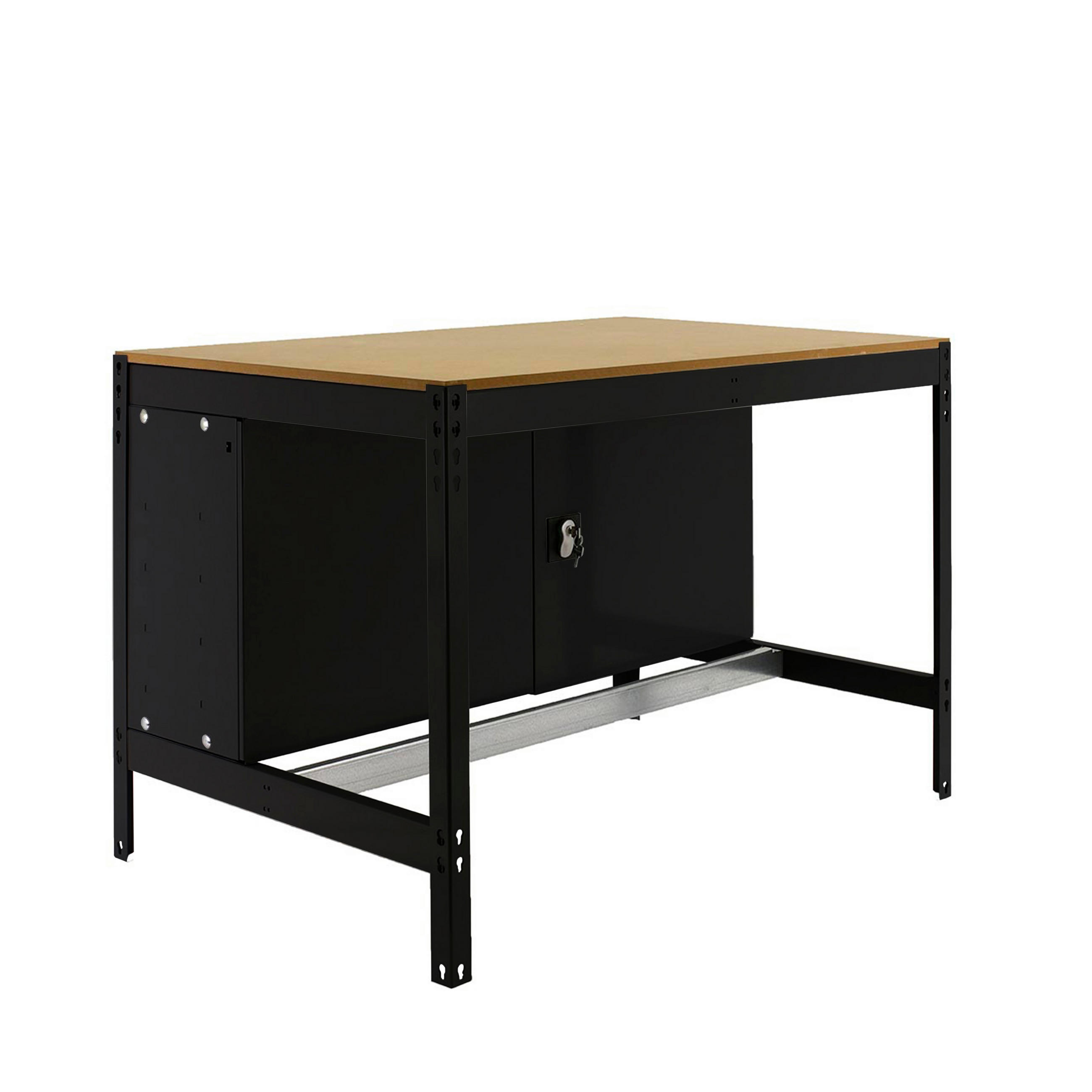 WERKBANK BUFFALO mit Schrank | HxBxT 84x90x61cm | Traglast 400kg | Anthrazit - Anthrazit, Metall (90/84/61cm) - PROREGAL