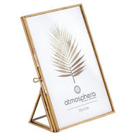 BILDERRAHMEN minimalistisch 11,4/5,5/14,6 cm - Goldfarben, Glas (5.5/14.6/11.4cm) - Atmosphera Createur d´interieur