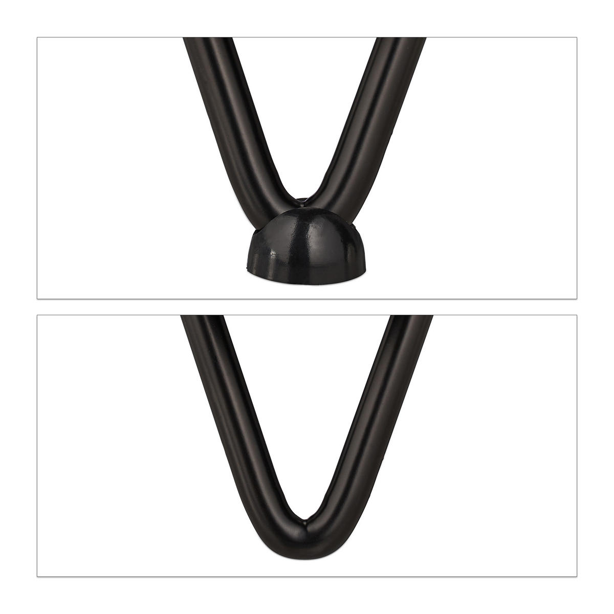 4XHAIRPIN - Schwarz, Kunststoff/Metall (12/10/12cm) - Relaxdays