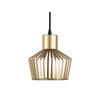 HANGELAMPE Lignes Cap 24/24/14 cm - Goldfarben, Metall (24/24/14cm) - Leitmotiv