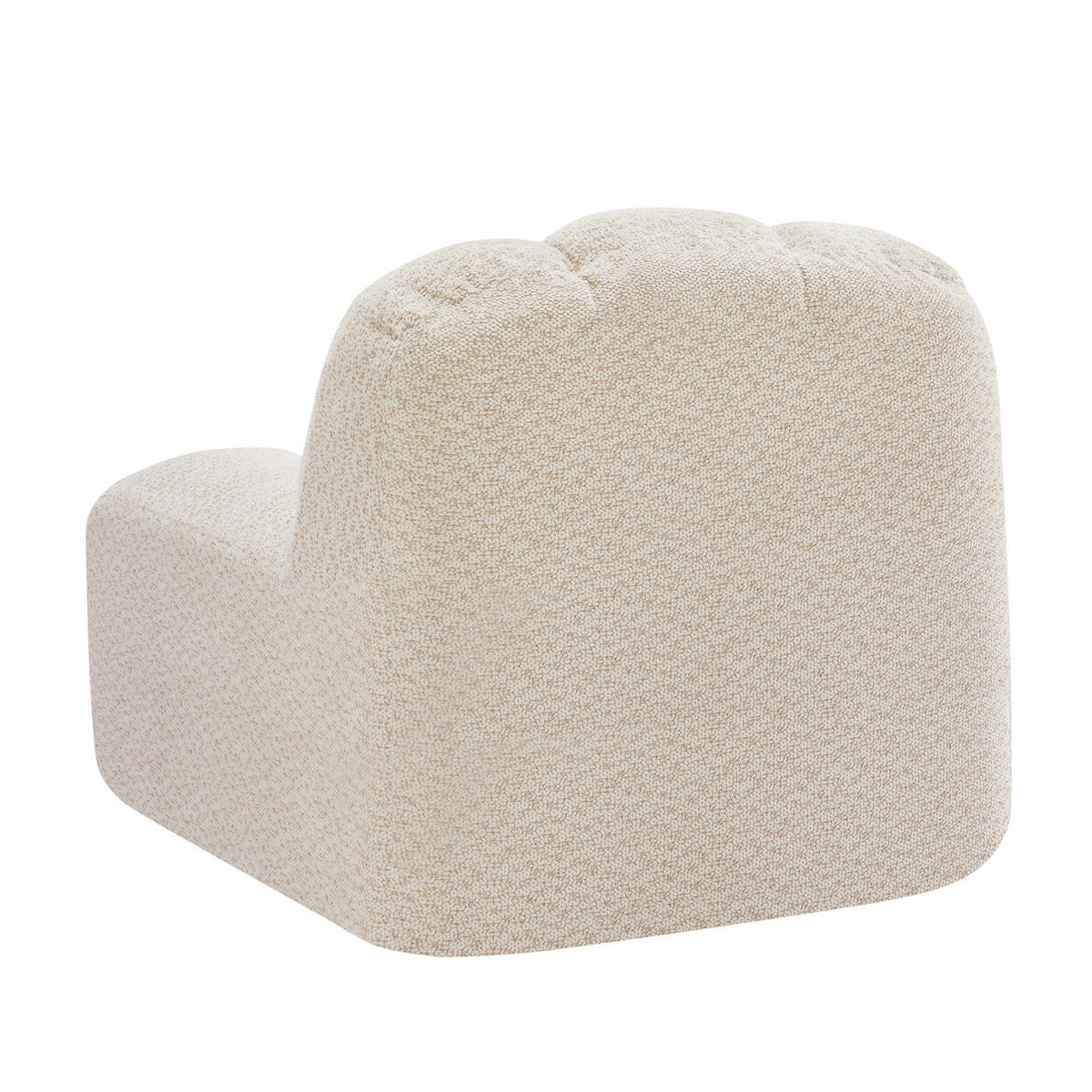 SESSEL ohne Armlehnen aus Granular Fleece, DE-42651, Beige-Weiß - Beige/Weiß, Textil (78/79/104cm) - ComfortXL