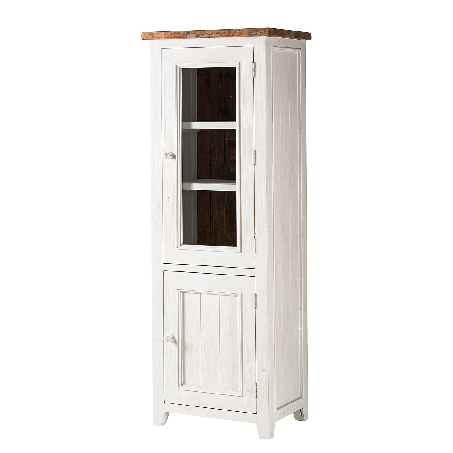 STANDVITRINE - Kiefer massiv - Kieferfarben, Holz (65/179/45cm) - home24