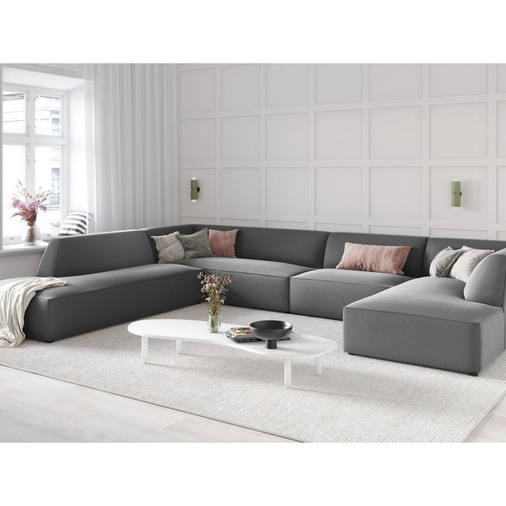Thumbnail - Micadoni Panoramasofa, Grau, Textil, 7-Sitzer, U-Form, 273x69x366 cm, Hergestellt in Europa, Oeko-Tex®, Wohnzimmer, Sofa...