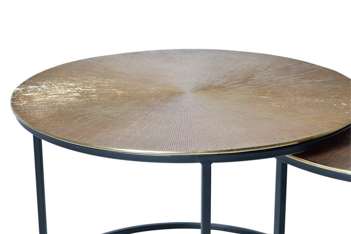 COUCHTISCH aus Aluminium - Bronzefarben, Metall (70/70/47cm) - Giner y Colomer