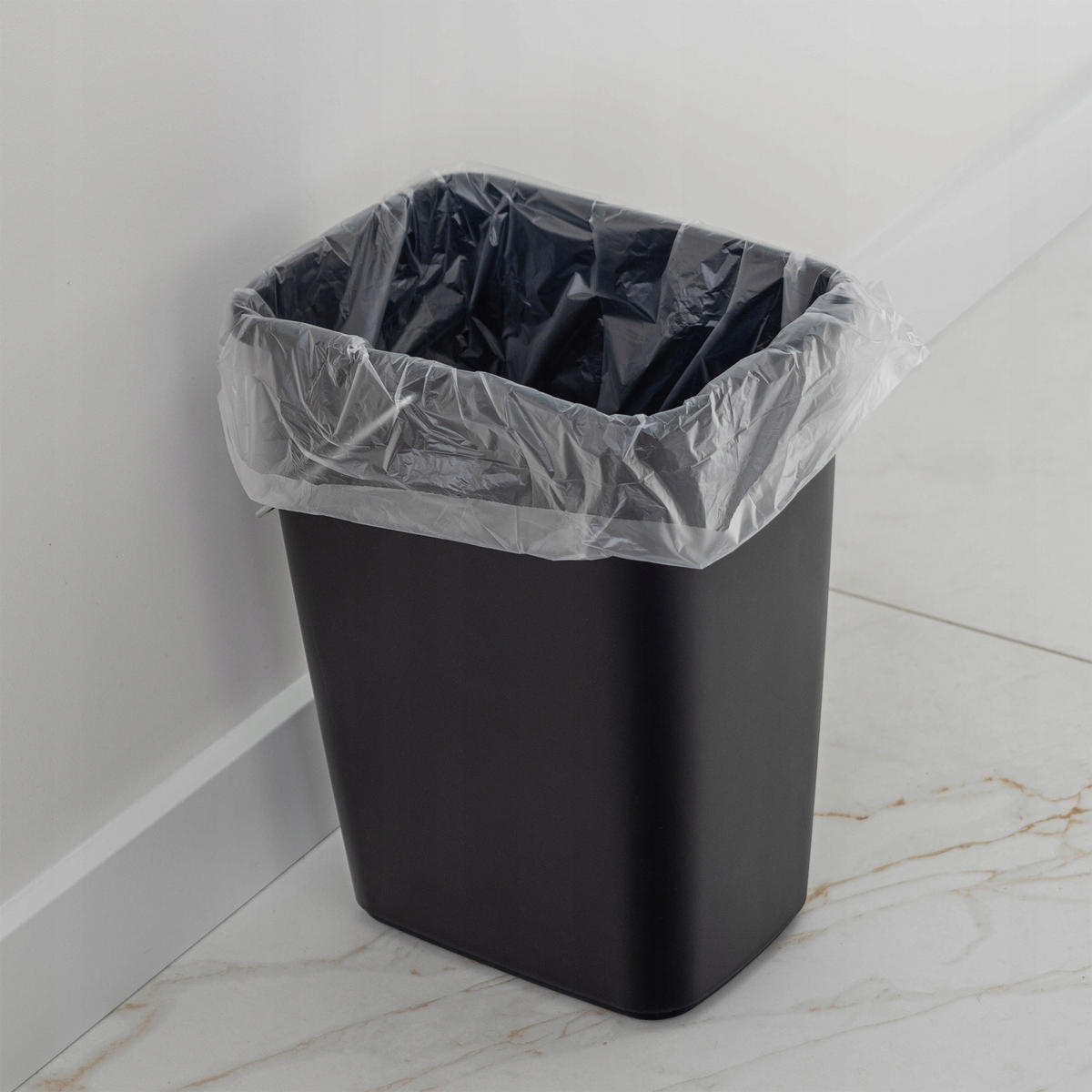ABFALLBEHÄLTER, 12L, Schwarz - Schwarz, Kunststoff (18/34cm) - KADAX