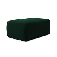 POUF Samt Stoff Grün - Dunkelgrün/Schwarz, Kunststoff/Textil (102/40/62cm) - Makamii