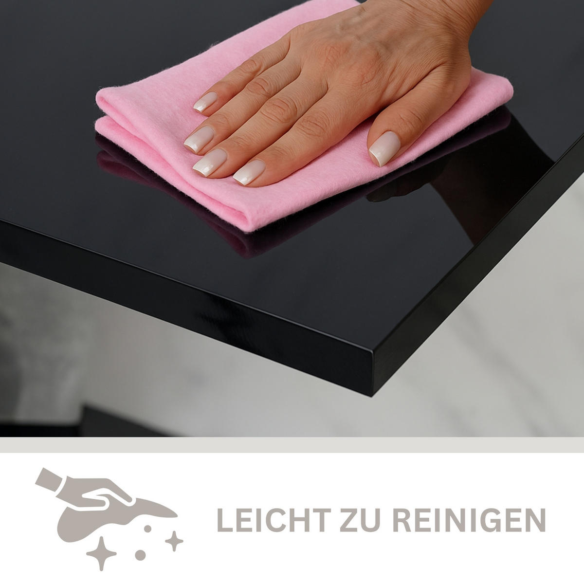 ESSTISCH Ausziehbar 120-160 cm Schwarz glänzend - Schwarz Hochglanz, Holzwerkstoff (160/80/75cm) - Home Collective