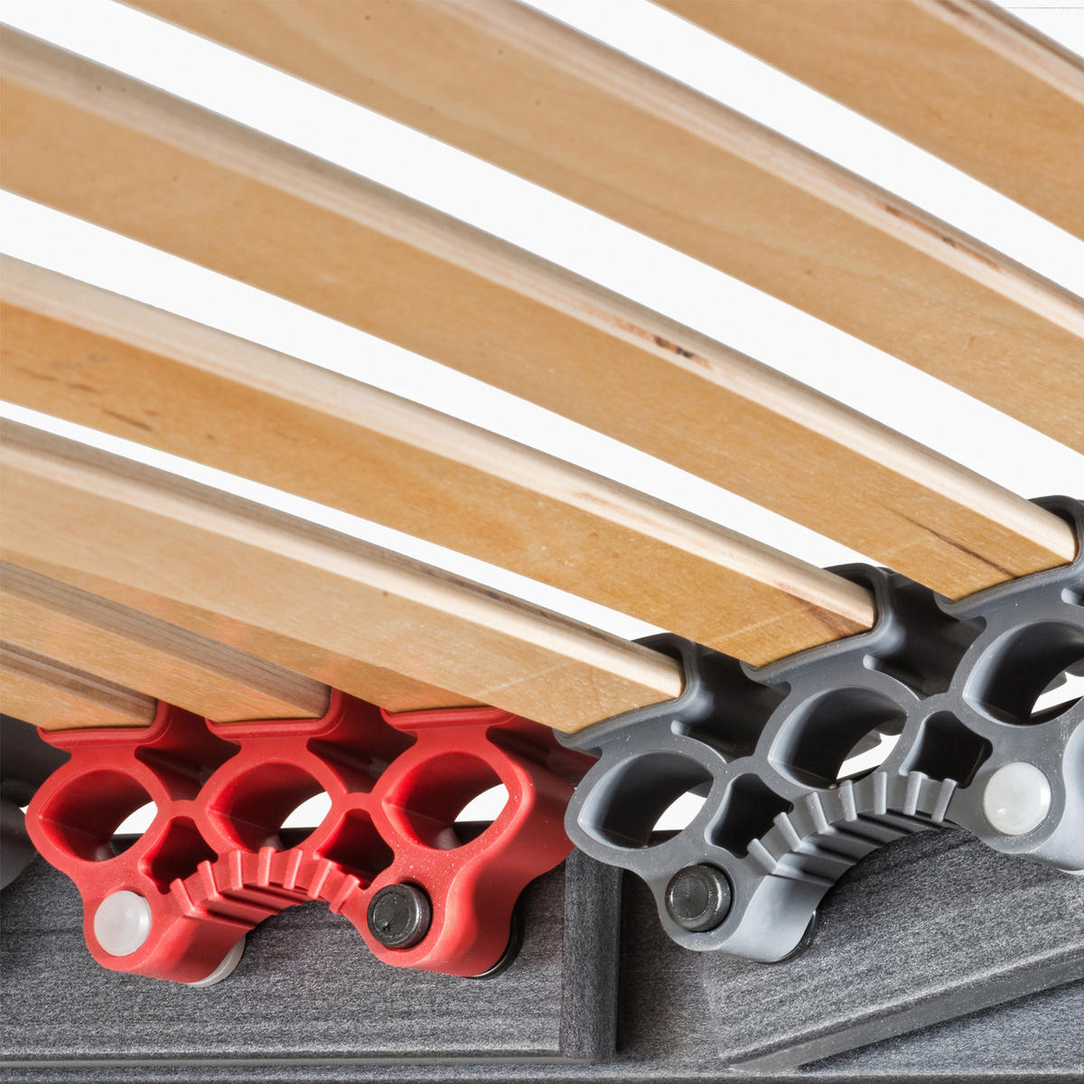 LATTENROST Max Premium Elektro, 7-Zonen mit 44 Leisten, mit Motor, Größe: 140x220 - Anthrazit, Holz (140/220cm) - Betten-ABC