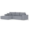 ECKSOFA TAURI mit Schlaffunktion Grau im Neve Stoff - Schwarz/Grau, Holz/Holzwerkstoff (294/185cm) - AltaBeds
