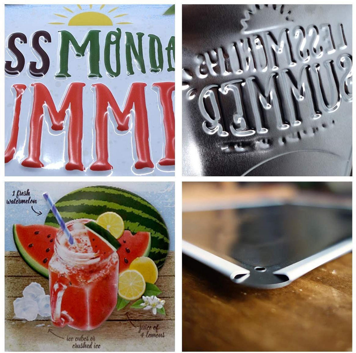 BLECHSCHILD 20/30 cm Home & Country Watermelon - Multicolor, Metall (20/30/0.2cm) - Nostalgic-Art