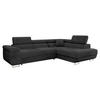 ECKSOFA Torezio, Seite: Rechts - Schwarz, Holz/Textil (274/203cm) - MIRJAN24