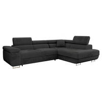 ECKSOFA Torezio, Seite: Rechts - Schwarz, Holz/Textil (274/203cm) - MIRJAN24