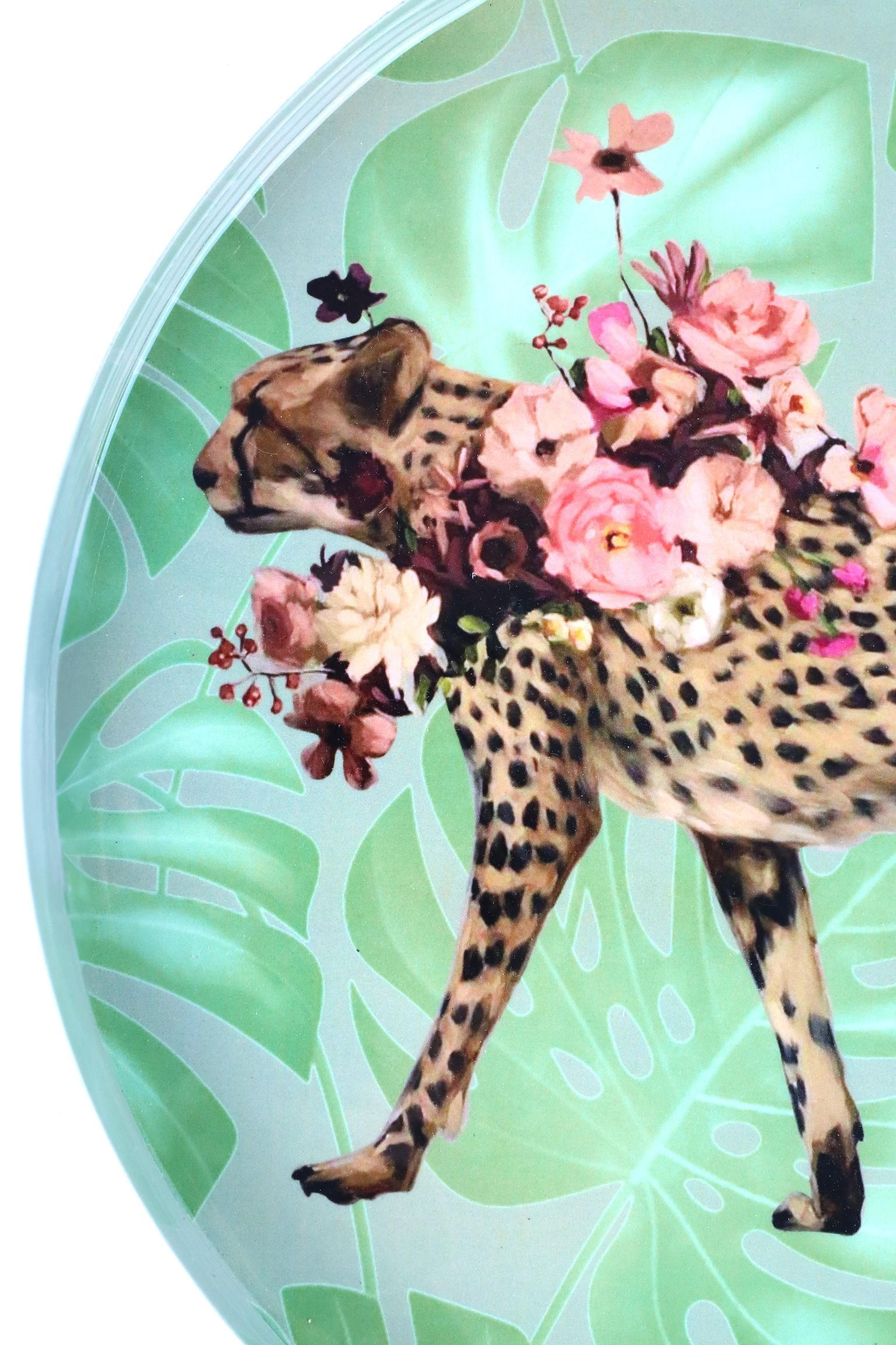 TABLETT Lovely Leo Leopardenmotiv - Multicolor, Metall (2cm) - FURNARO