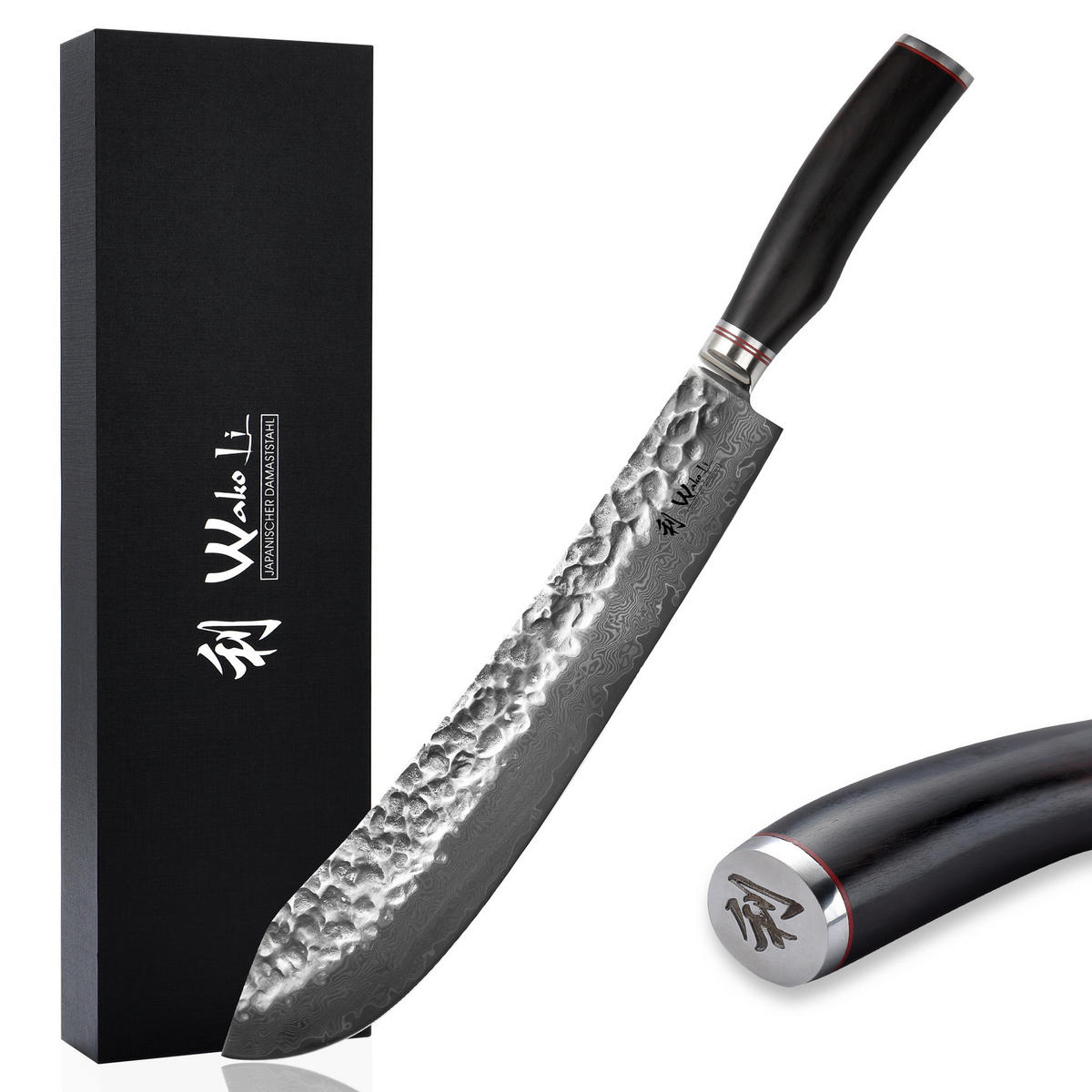 BLOCKMESSER 35 cm - Schwarz, Holz/Metall (50cm) - Wakoli