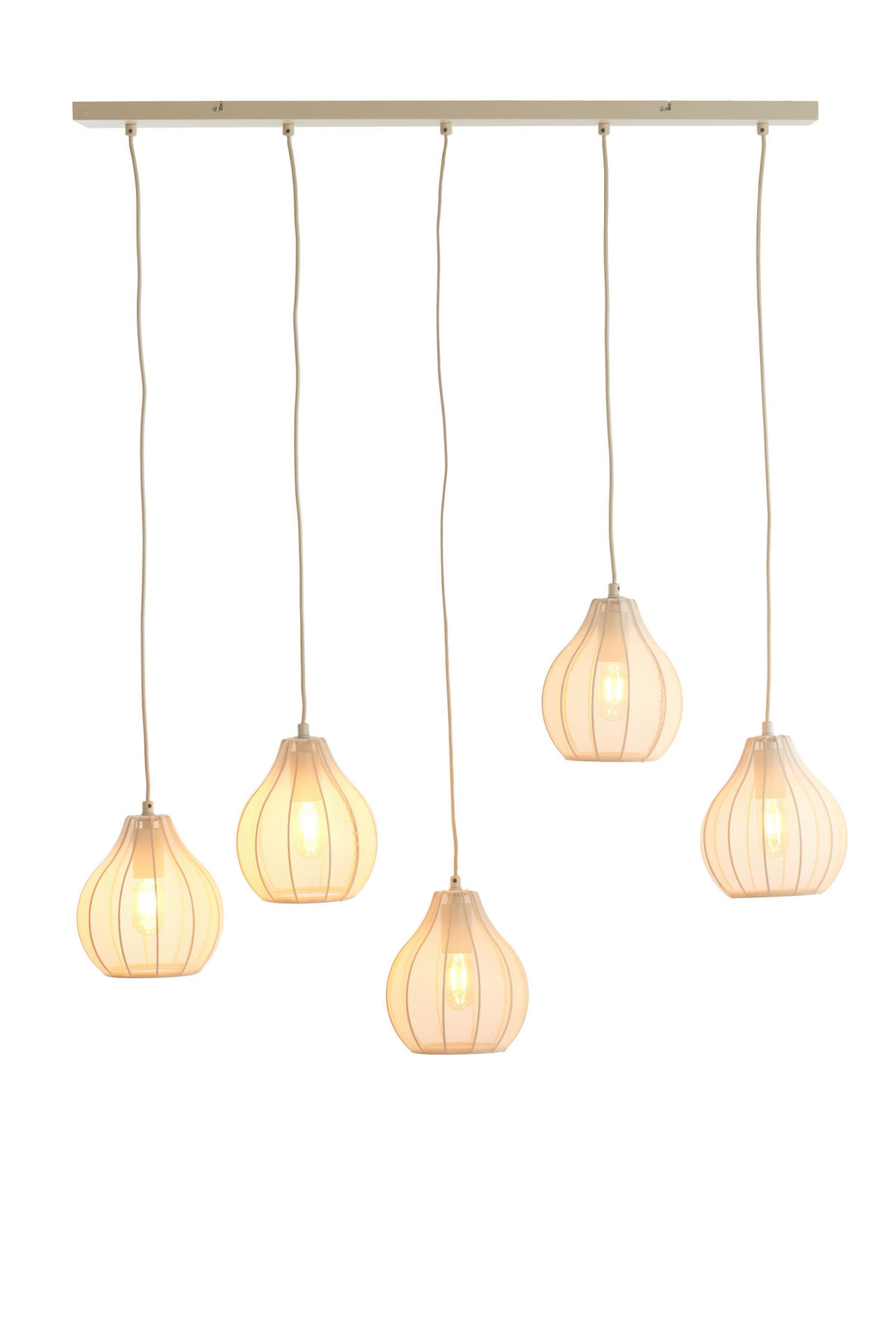 HÄNGELAMPE Elati Braun Ø100/21,5 cm - Braun, Textil (100/15/21.5cm) - Light & Living